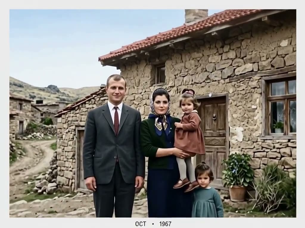 Restore and animate an old photo. Still from a video made with MiniMax H3 Max.
