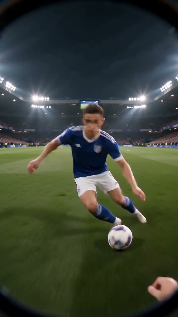 POV: marking the fastest winger. Still from a video made with Seedance 2.0 Mini.